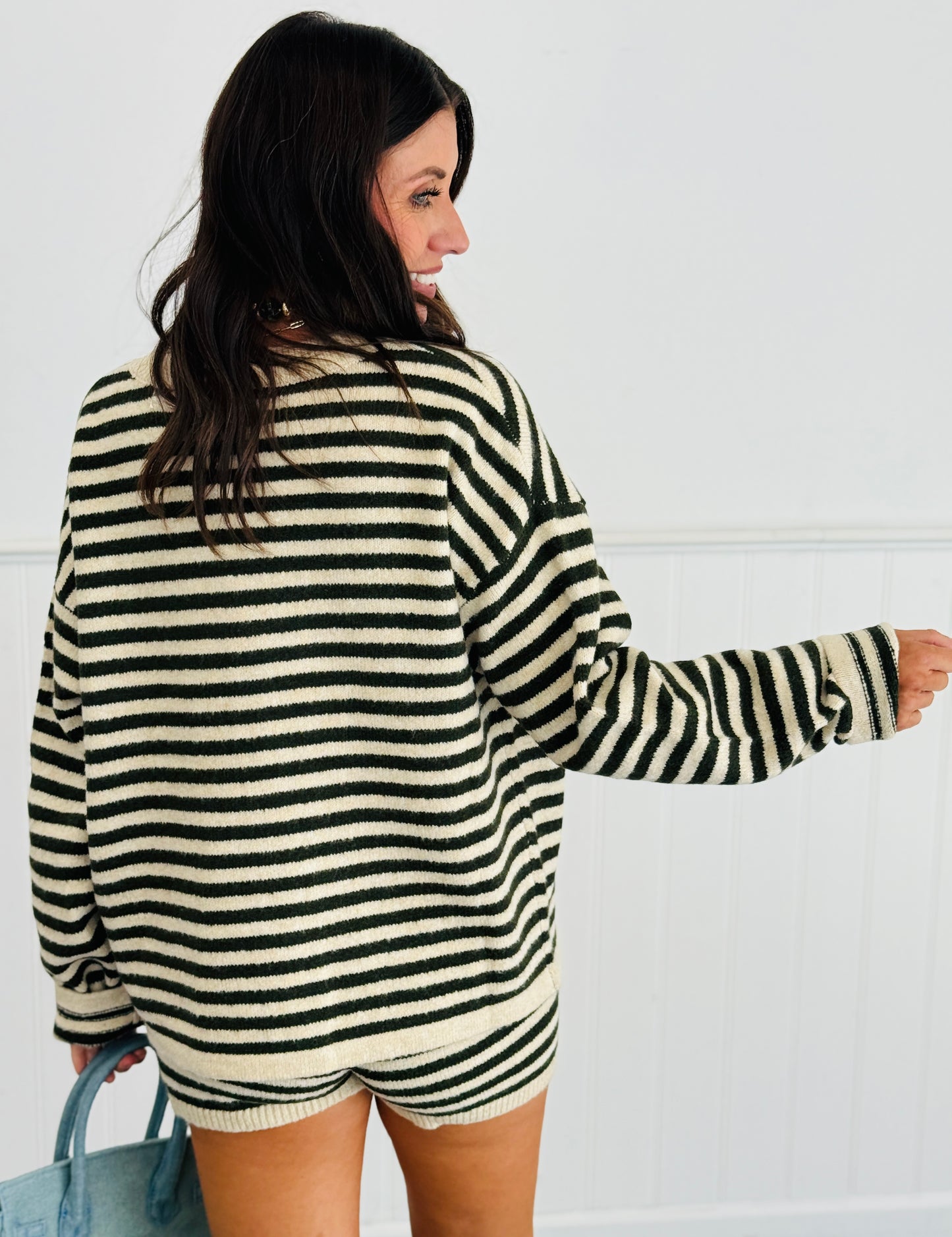 Striped Button Down Sweater Cardigan (Reg.) - 3 Colors