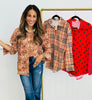 WR Brown Plaid Kathryn Button Up Top (Reg. & Plus)
