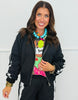 Black Side Stripe Track Jacket (Reg.)