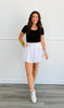 White Soft Pleated Skort (Reg.)