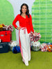 White Side Stripe Drawstring Pants (Reg. and Plus)
