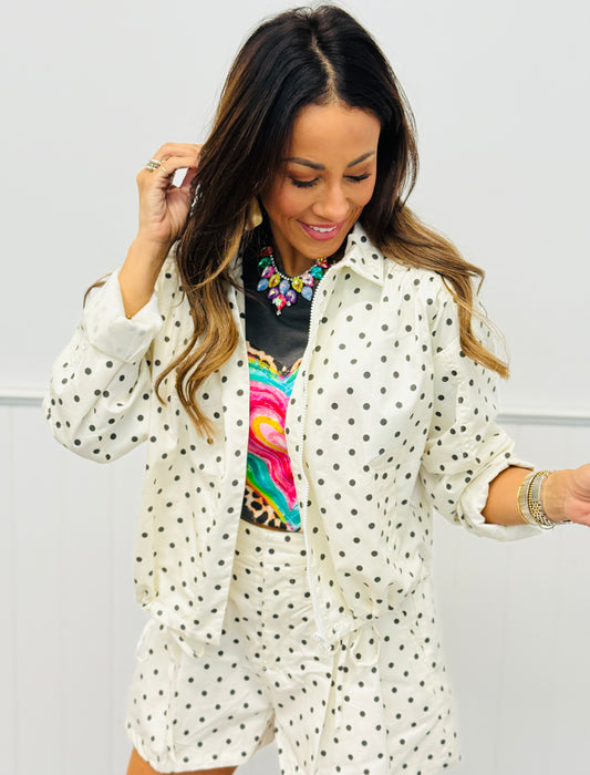 Cream Multi Polka Dot Jacket (Reg.)
