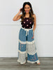 Burgundy Polka Dot Strapless Blouse (Reg.)