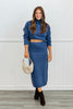 Mock Neck Sweater Top & Midi Skirt Set (Reg.) - 5 Colors