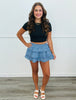 Gingham Ruffled Mini Skort (Reg & Plus)-4 Colors