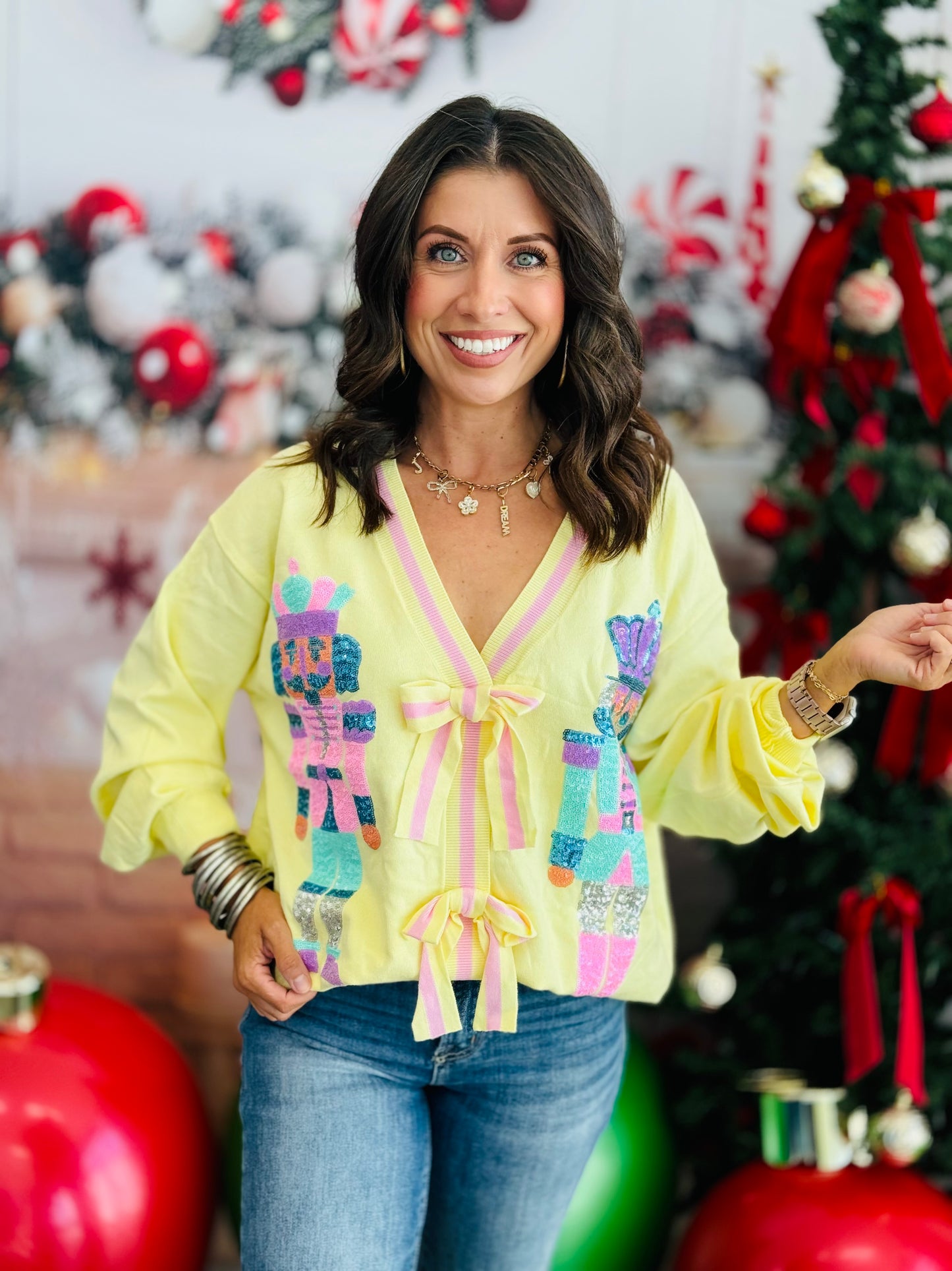 Nutcracker Bow Detailed Cardigan (Reg.) - 2 Colors