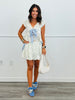 Floral Front Double Tie Top (Reg.)-2 Colors
