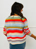 Orange Multi Striped Sweater Cardigan (Reg.)