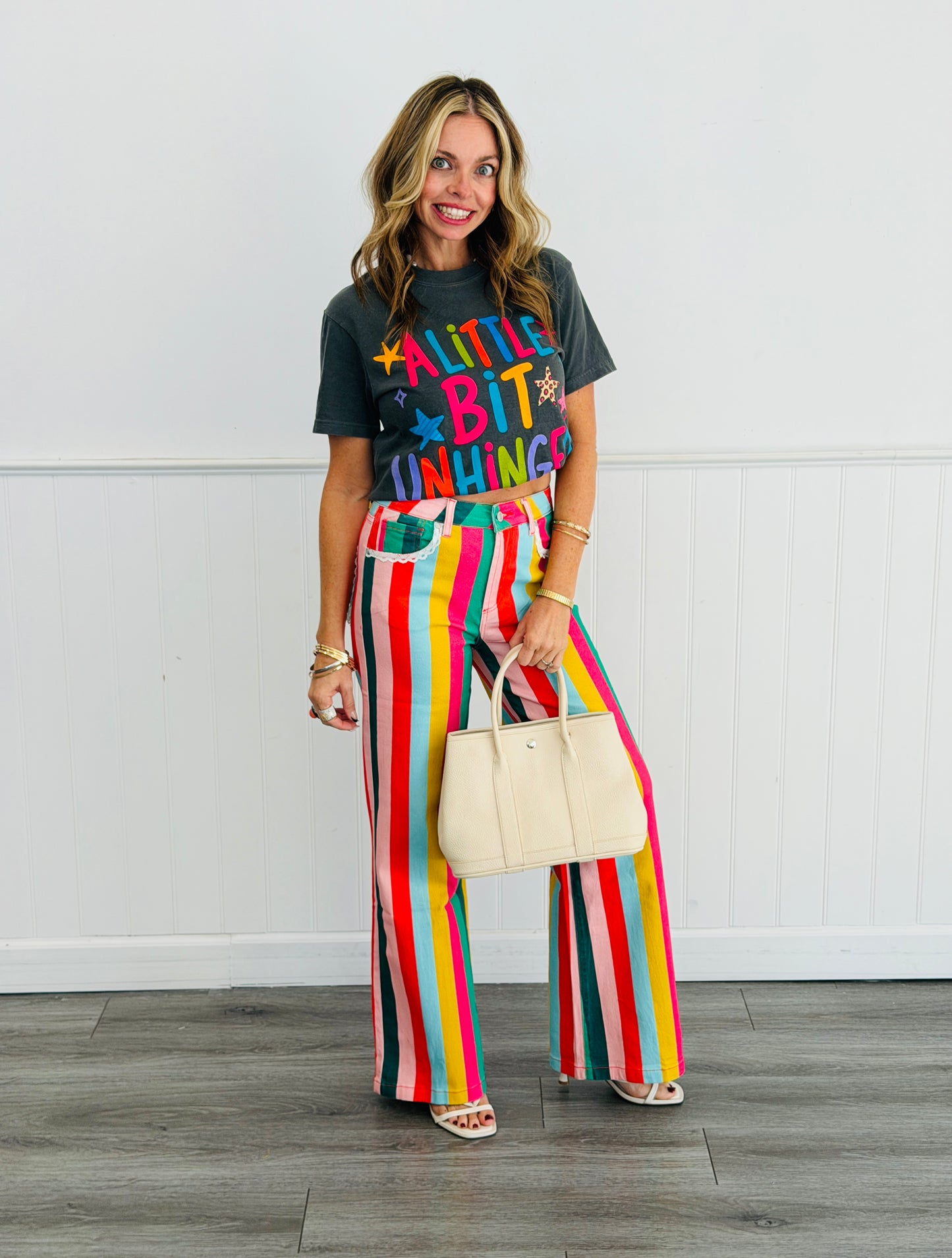 Holiday Hues Striped Denim Pants (Reg.)