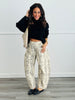Snakeskin Print Barrel Pants (Reg & Plus)-2 Colors