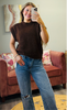 Brown Knit Crewneck Sweater (Reg. and Plus)