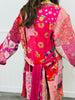 POL Pink Patchwork Wrap Kimono Jacket (One Size)