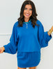 Royal Blue Pullover Scuba Modal Top (Reg.)