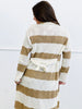 POL Cream/Mocha Striped Maxi Cardigan (Reg.)