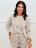 Brown Multi Floral Print Henley Top (Reg.)