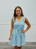 Light Denim Pearl Studded Mini Dress (Reg.)