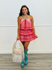 Red Gingham Lace Trim Tiered Skirt (Reg.)