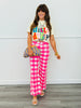 Pink Gingham Denim Pants  (Reg.)