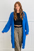 Royal Blue Longline Sweater Cardigan (Reg & Plus)