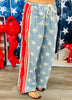 Light Denim Red Stripe & Stars Pants (Reg.)
