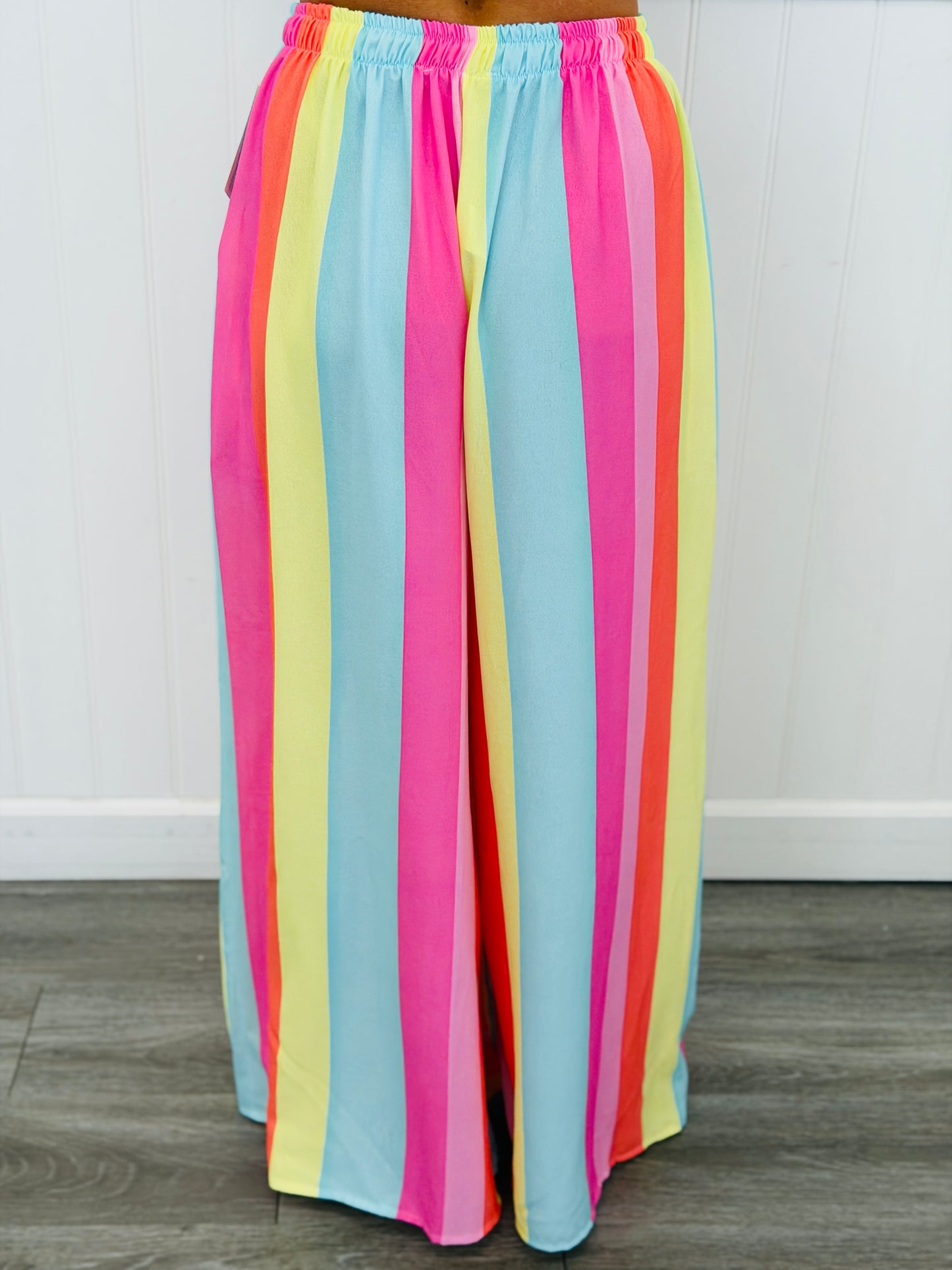 Multi Striped Palazzo Pants (One Size)