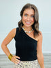 One Shoulder Cable Knit Sweater Top (Reg.)- 3 Colors