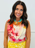 Vibrant Floral Print Sleeveless Top (Reg.)