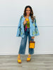 POL Blue Multi Striped Floral Jacket (Reg.)