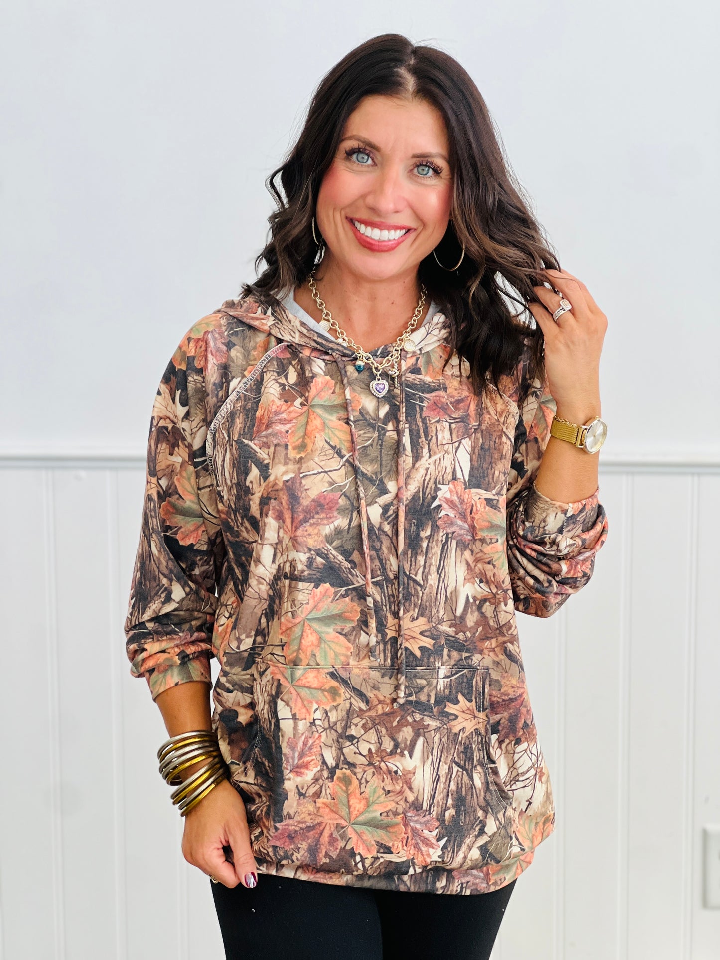 Camo Print Hoodie (Reg. and Plus)