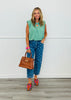 Solid Shoulder Pad Top (Reg. and Plus) - 5 colors
