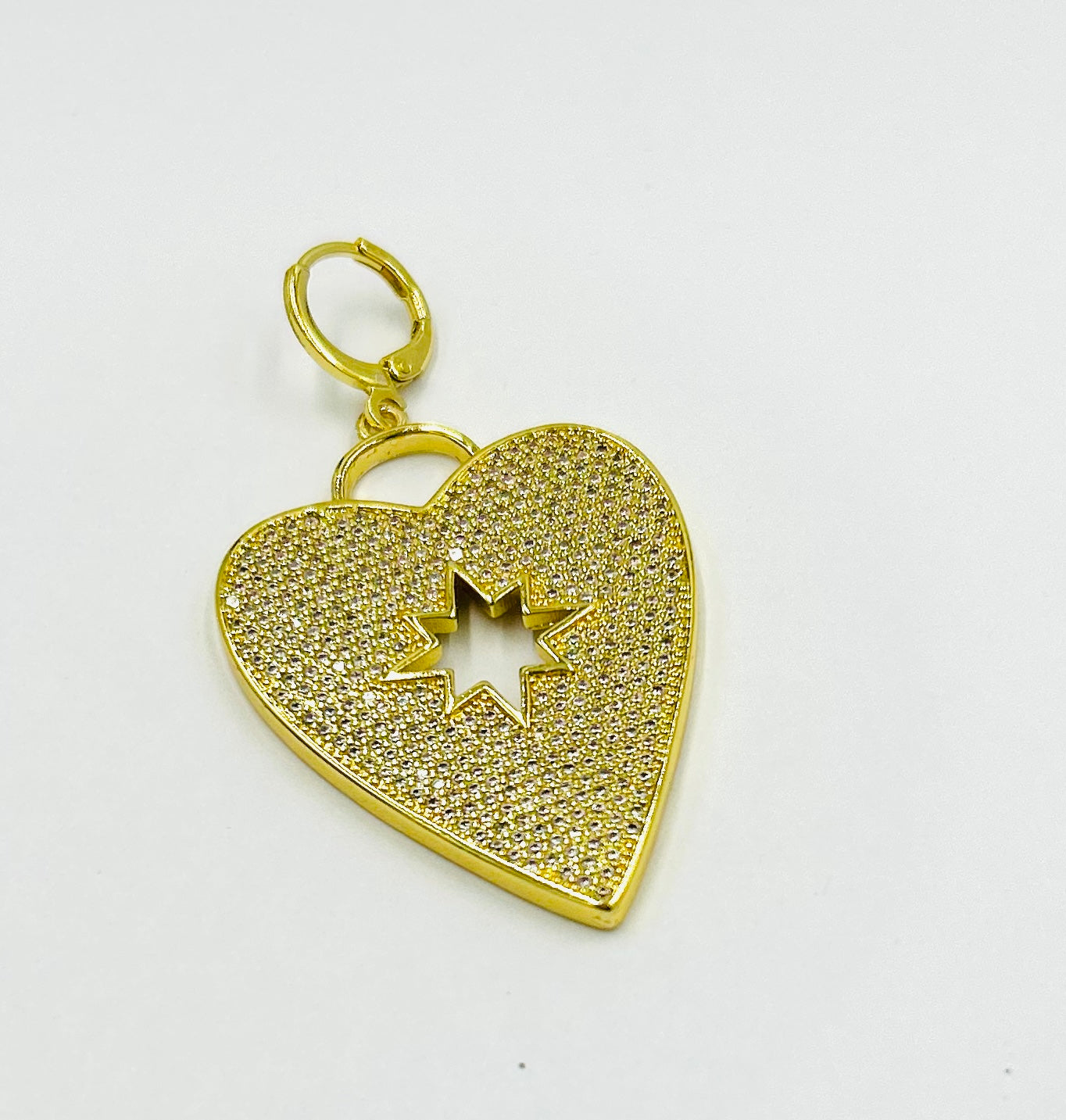 TJ - Big Heart Cut Out Star Charm