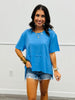 Flowy Active Wear Short Sleeve Top (Reg. & Plus)- 2 colors