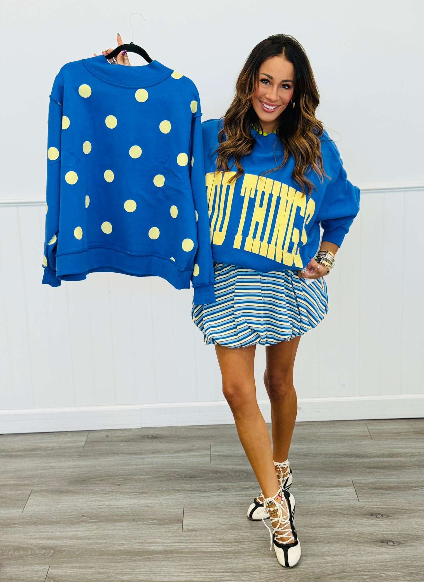 Good Things 2-Sided Mock Neck Sweatshirt (Reg.)