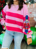 Pink Stripe Nutcracker Detailed Sweater (Reg.)