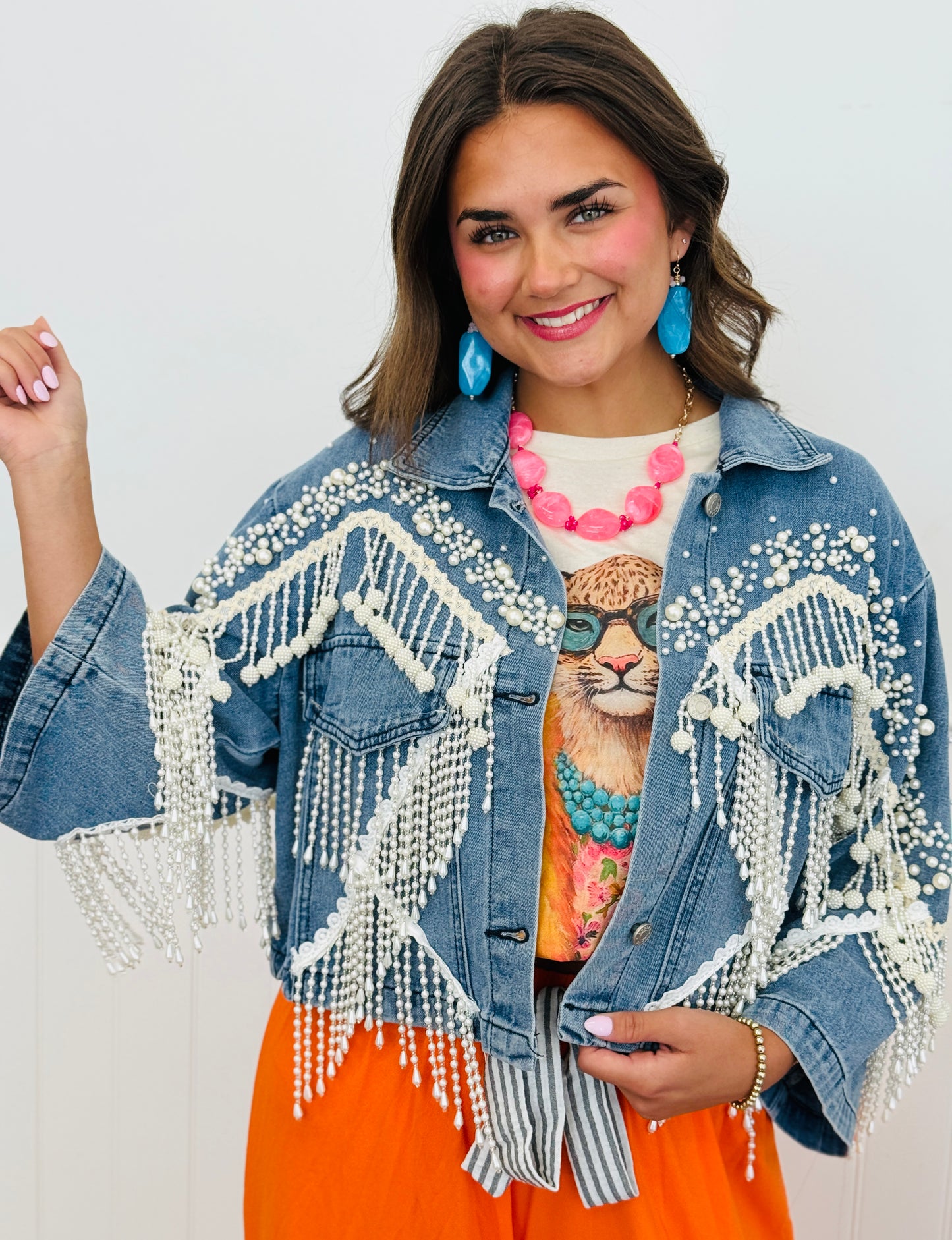 Denim Dancing Pearl Jacket (Reg.)