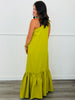 Lime One Shoulder Maxi Dress (Reg.)