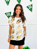 Queen Of Sparkles Rhinestone Lace Football Tee (Reg. and Plus) - 2 Colors