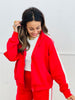Scuba Modal Striped Zip Up Jacket (Reg.)-2 Colors