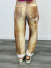 Brown Deer Print Barrel Pants (Reg.)