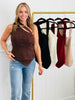 Asymmetric Sleeveless Top (Reg.) - 5 Colors