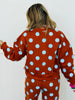 Rust/Sky Blue Polka Dot Sweatshirt (Reg.)