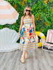 Vibrant Parrots In Paradise Midi Dress (Reg & Plus)