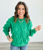 Kelly Green Twisted Sweater Top (Reg)