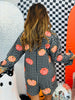 Queen Of Sparkles Black & Orange Gingham Pumpkin Button Up Romper (Reg. and Plus)