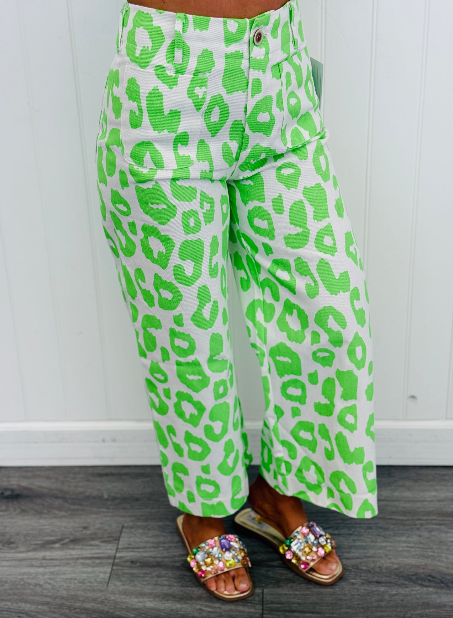 Neon Leopard Cropped Pants (Reg)-3 Colors