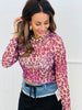 Leopard Printed Mesh LS Top (Reg.)-4 Colors