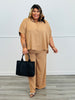 Taupe Airflow Shirt & Pants Set (Reg & Plus)