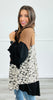 POL Black Thermal Floral Contrast Sweater (Reg)