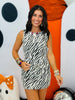 Zebra Print Boat Neck Top (Reg.)