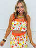 Fruit Print Bubble Hem Top & Skirt Set (Reg. and Plus)